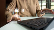 © amperespy - Officer using laptop manage files, Document Management System DMS, Online document database management, automated processes to manage system, ERP enterprise efficient, business technology.
