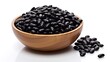 Black beans on white backgrounds. Fresh Black beans.