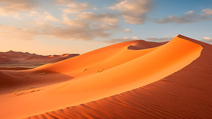 Wall Mural - The desert landscape stretches endlessly under the scorching sun