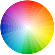 © Mr.Louise - Color palette guide. Rainbow color wheel. Color wheel vector. Illustration of printing color wheel with twelve colors in gradations. Gradation of colors Theory in the circle.