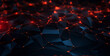 Abstract polygonal space low poly dark background with connecting dots and lines. 3d rendering