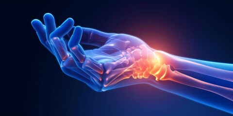 wrist pain, hand x-ray anatomy, highlight bones and potential injuries
