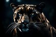 portrait of a black tiger for wallpaper