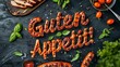 © Ezio Gutzemberg - Enjoy your meal - 'Guten Appetit' written with German sausage letters