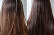 © LimeSky - Before and after treatment caring for sick damaged and healthy hair with keratin