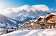 © PeopleWorker - Winter Mountain resort background
