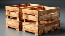 Empty Wooden Wood Crate Box