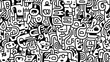 © Derby - Abstract seamless doodle background, artistic backdrop