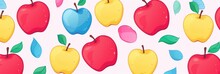 Seamless Colorful Background Of Apples