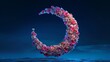 A Crescent Moon Crafted in Petals Ramadan Post