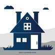 Suburban House illustration vector
