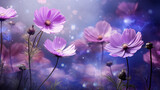 Fototapeta Kwiaty - Wild purple flowers