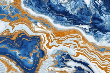 Wall Mural - Blue gold marble texture background