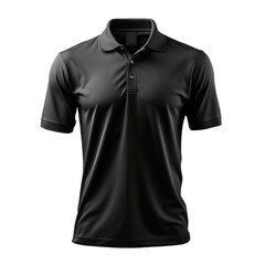 Black shirt on transparent background isolated png.