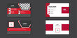 Modern double sided 2 sets of business card design. New professional visiting card vector, stylish design.