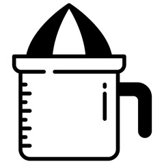 Poster - Juice Squeezer glyph and line vector illustration