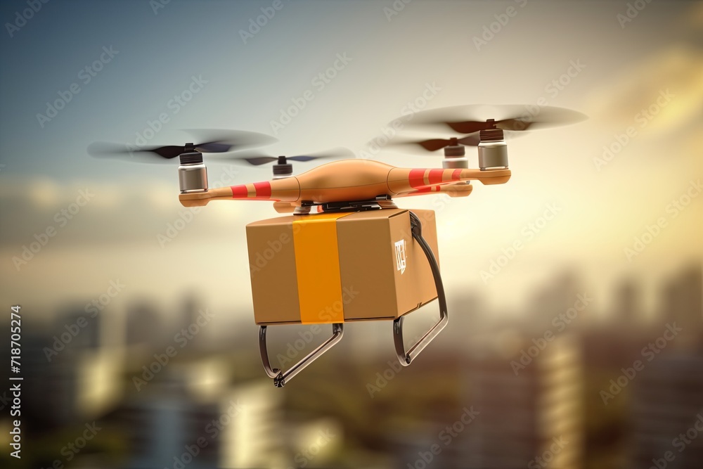 Same day delivery autonomous flight package drone UAS or UAVs. Data ...