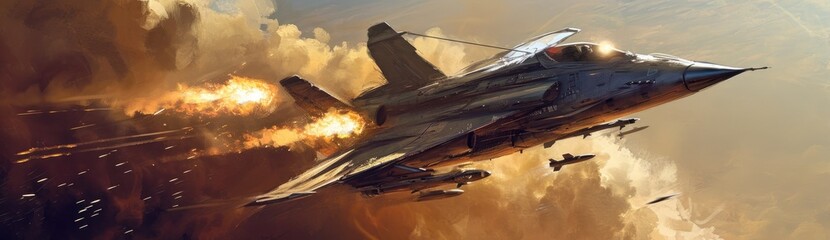 Wall Mural - A sleek and powerful stealth fighter plane in action, navigating the skies with agility and stealth capabilities.