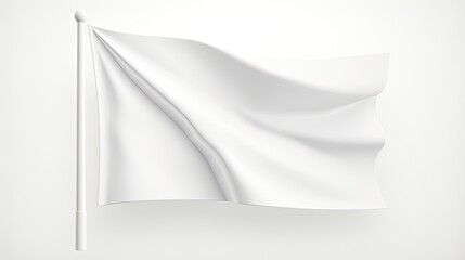 Wall Mural - Blank white flag template. Generative AI