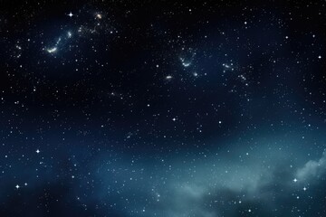 Wall Mural - Starry Universe Panorama with Nebula and Galaxy