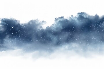Wall Mural - Night sky with clouds and stars.