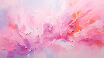 Wall Mural - Pink Oil Painting. Generative AI