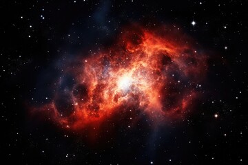 Wall Mural - Stars, planet, galaxy, free space, bright star nebula, distant galaxy.