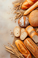 white bread and ears of corn are aliens. Selective focus.