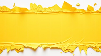 Poster - Yellow ripped paper collection. Generative AI