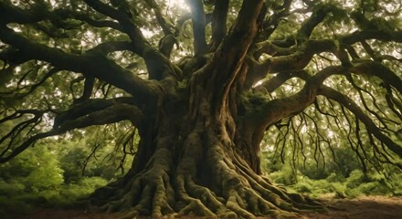 traditional tree in local forest real beauty painting