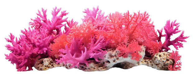 Pink coral reef cut out