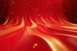 Warm and vibrant abstract art featuring red silky lines with a dynamic sense of movement and shimmer., red background