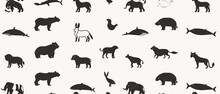 Seamless Pattern Of Pastel Colored Animals