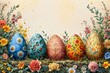 Egg-stravaganza: A Colorful Easter Egg Celebration Generative AI