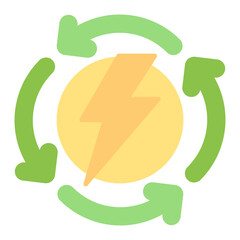 Poster - Electricity icon vector image. Can be used for Factory.