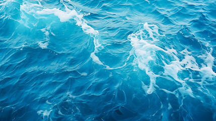 Wall Mural - aerial view of wavy sea. ocean surface texture as background.