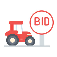 Poster - Agricultural Auction icon vector image. Can be used for Auction House.