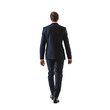 business man walking, back view isolated on transparent  background