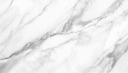 Wall Mural - A luxurious white marble texture with natural, elegant gray veins. Ideal for backgrounds, wallpapers or high-end design projects