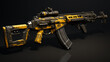 3d render assault rifle weapon war in Ukraine