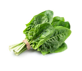 Poster - Bunch of spinach salad  on white backgrounds