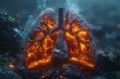 Glowing Lung Tissue: A Sizzling Hot Take on the Human Respiratory System Generative AI