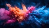 Fototapeta  - Colorful Explosion of Pink, Orange, and Blue: A Spectacular Splash for the Month of April Generative AI