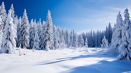 Snow,covered pine trees contributing to a healthy eco system , Snow,covered pine trees, healthy eco system, winter