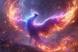 Purple Phoenix Rising: A Celestial Splash of Fire and Fury Generative AI