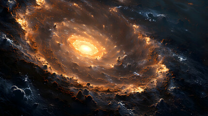 Wall Mural - Cosmic Inferno: A Stunning Nebula Formation Displaying Intense Heat and Energy Release