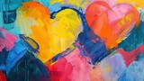 Artistic Love Abstract. Abstract love concept wedding romance valentines day colorful hearts background wallpaper