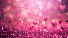 Whimsical Pink Hearts Background For A Festive Valentine S Day Celebration