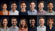 © BrightSpace - Business Team Portrait Collage, smiling