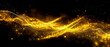 Abstract texture overlay Gold  color space with line wave swirl, Background ultrawide 21:9
